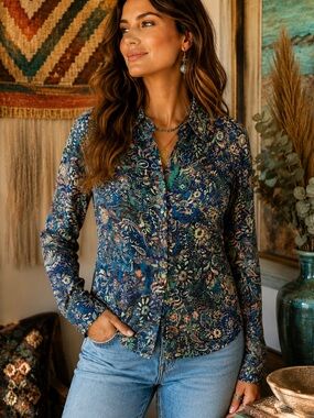 Peruvian Connection Floral Botanical Print coastal Boho